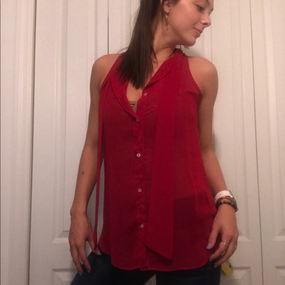 Red blouse